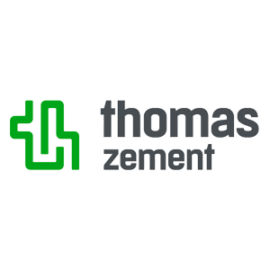 thomas beteiligungen GmbH Logo von Thomas Zement mit grünem Symbol