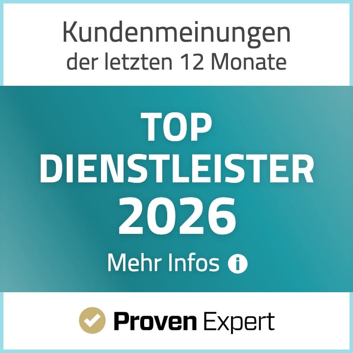 ProvenExpert Siegel Top Dienstleister 2026