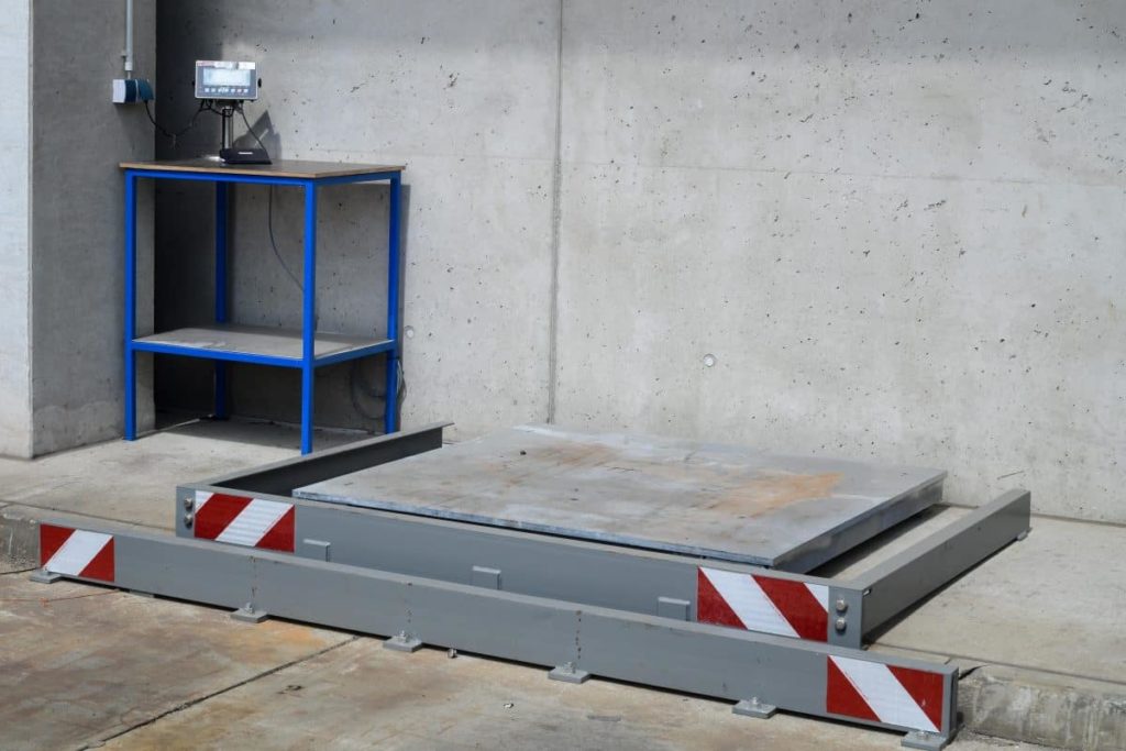 Robuste Plattformwaaage in Schwerlastausführung.