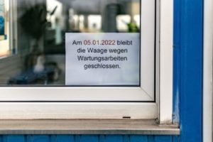Wartungsarbeiten an der Fahrzeugwaage