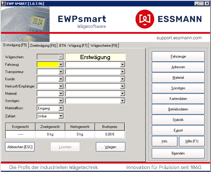 EWPsmart weighing software