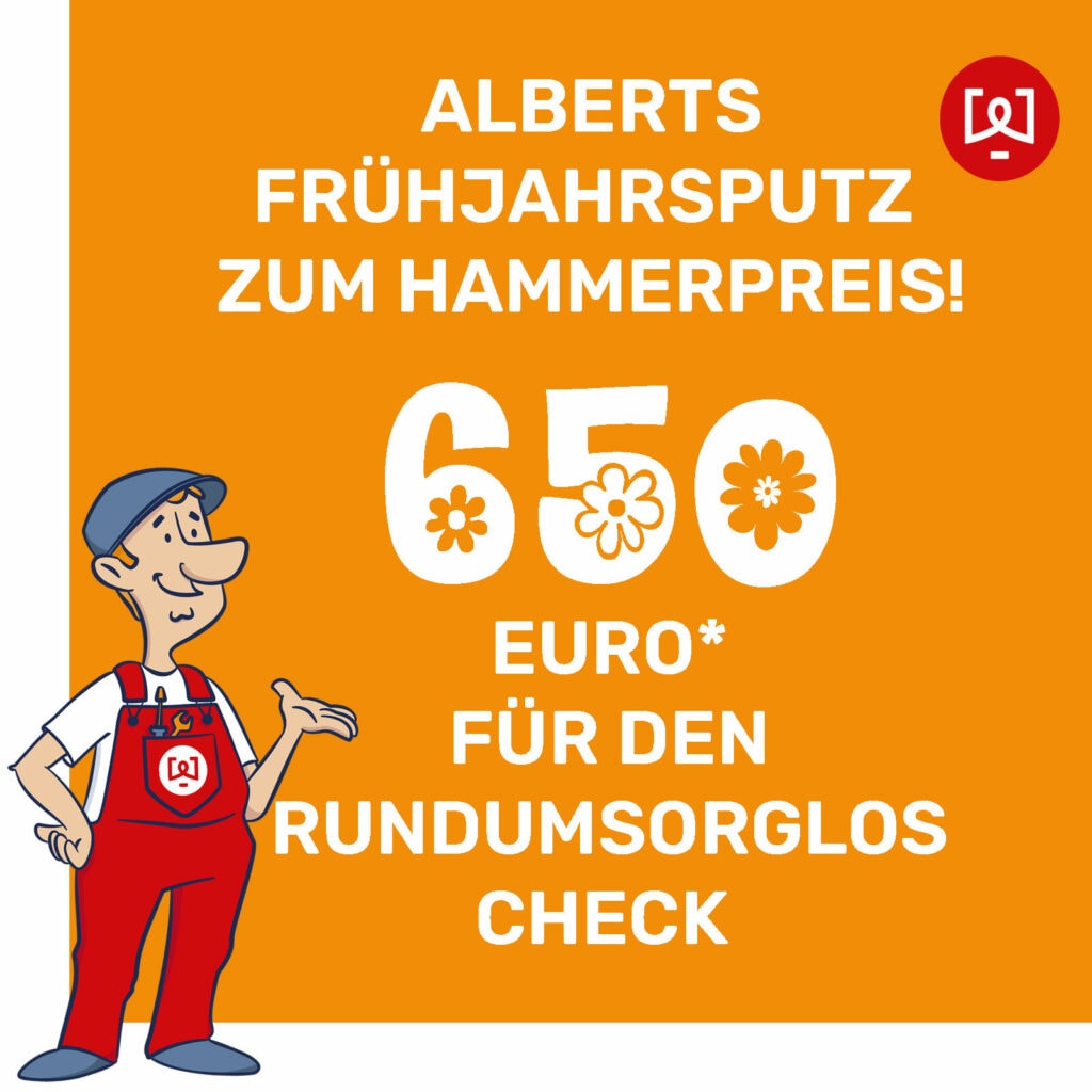 Werbekachel für Alberts Frühjahrsputz Sonderangebot