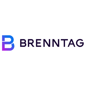 Brenntag GmbH Brenntag-Logo mit dickem blauem B am Anfang
