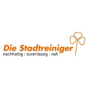 Die Stadtreiniger Kassel Oranges Stadtreiniger-Logo mit Kleeblatt
