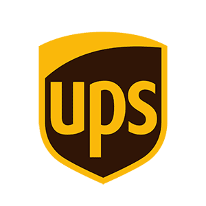 United Parcel Service of America, Inc. UPS Firmenlogo auf gelbem Hintergrund