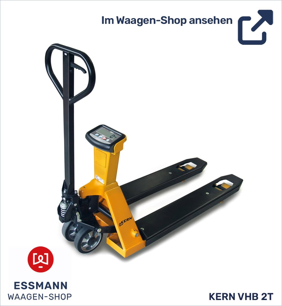 Pallet truck with integrated weighing system
