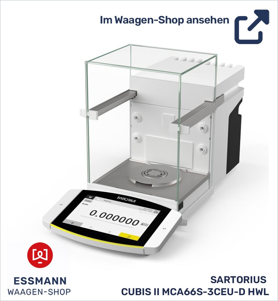 Labor-Analysewaage Sartorius Cubis II mit Glasgehäuse
