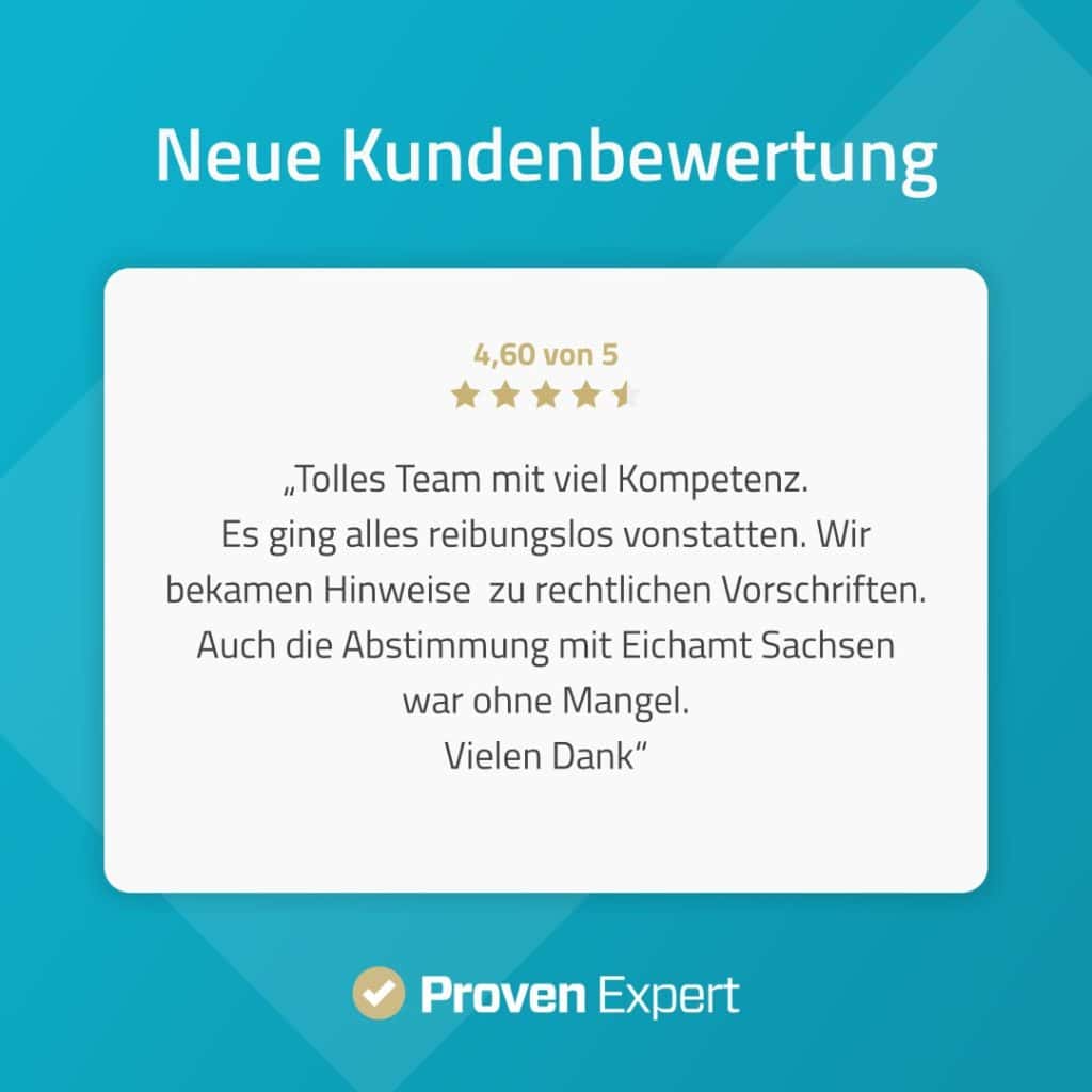 Positieve klantbeoordeling met 4,60 van de 5 sterren op ProvenExpert
