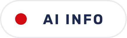 AI INFO Button mit rotem Punkt und dunklem Text